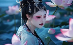 豫剧香魂女荷塘照片，如何诠释戏曲中的荷塘魂韵？