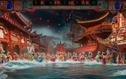 京剧水淹七军场景，如何通过表演呈现水淹七军的惊心动魄与神威？