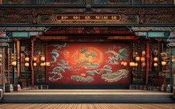戏曲舞台后幕景