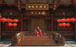 古装戏曲公堂景布景有何独特艺术表达？
