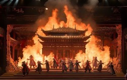 京剧火烧百凉楼中，百凉楼烈火焚天是何因故，戏中谁引发此祸？