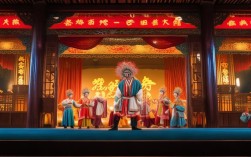 河南豫剧卷席筒场