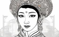 京剧杨贵妃人物线稿如何展现其京剧神韵与风姿？