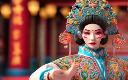 京剧武旦卡通图片如何融合传统韵味与卡通创意？