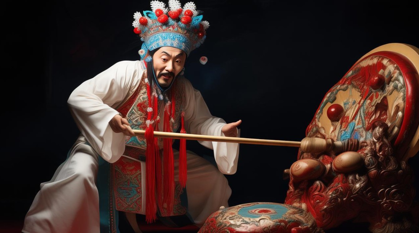 京剧白登云打的锣鼓