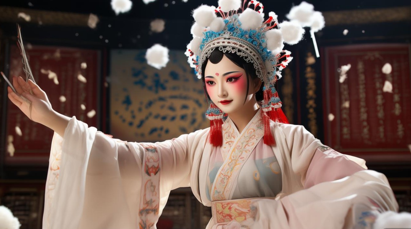 王梦婷京剧纺棉花