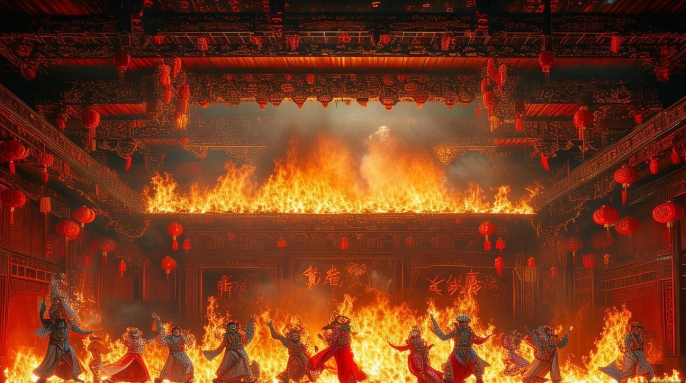 京剧大火熊熊照亮了天