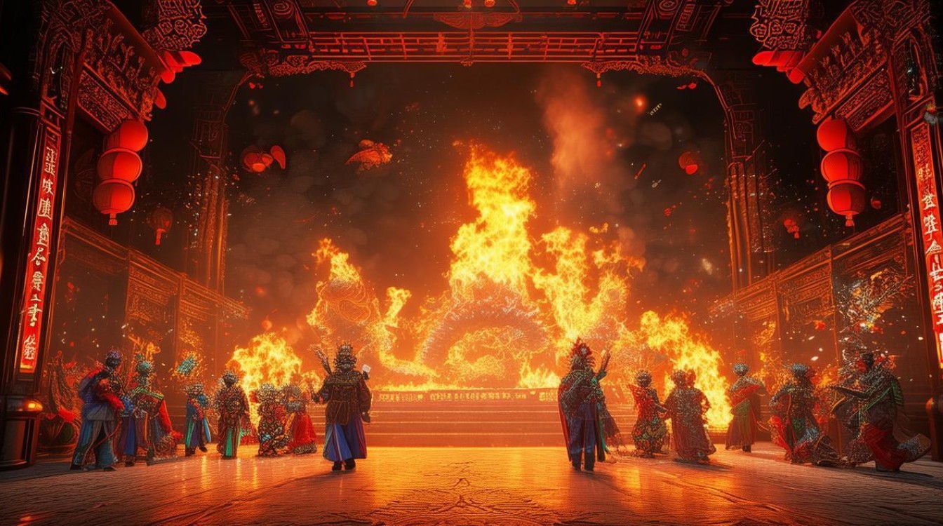 京剧大火熊熊照亮了天