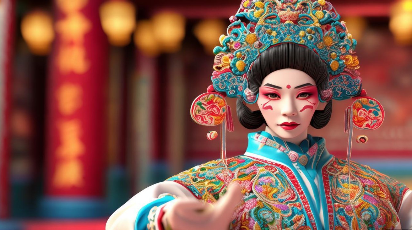 京剧武旦卡通图片