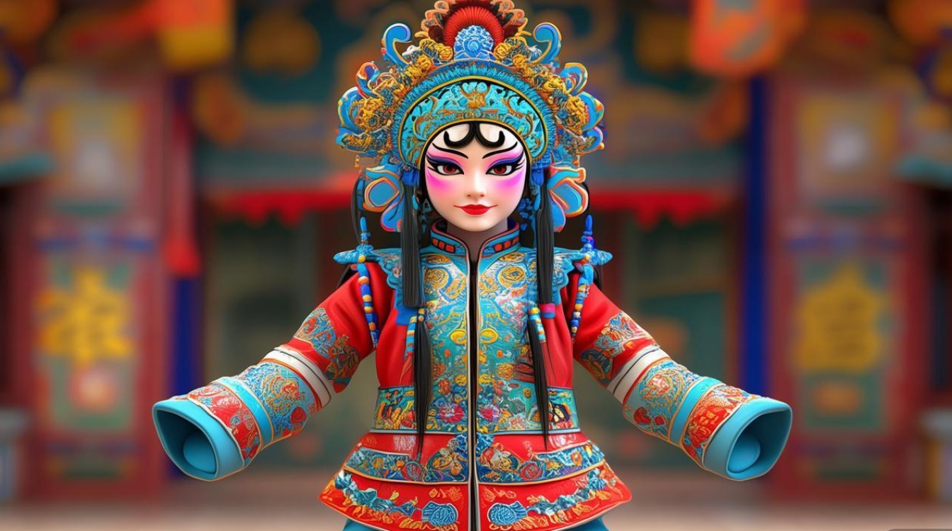 京剧武旦卡通图片