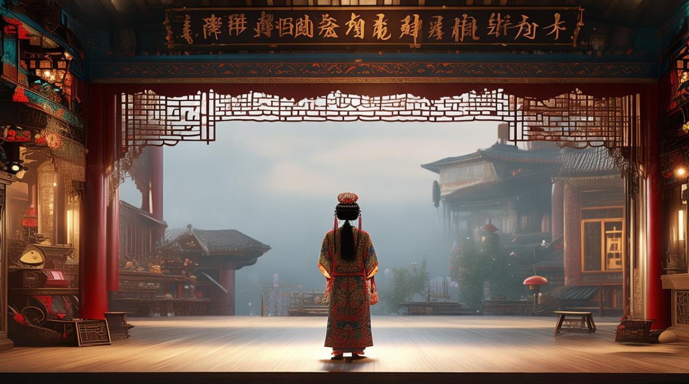 京剧蹬层台望家乡