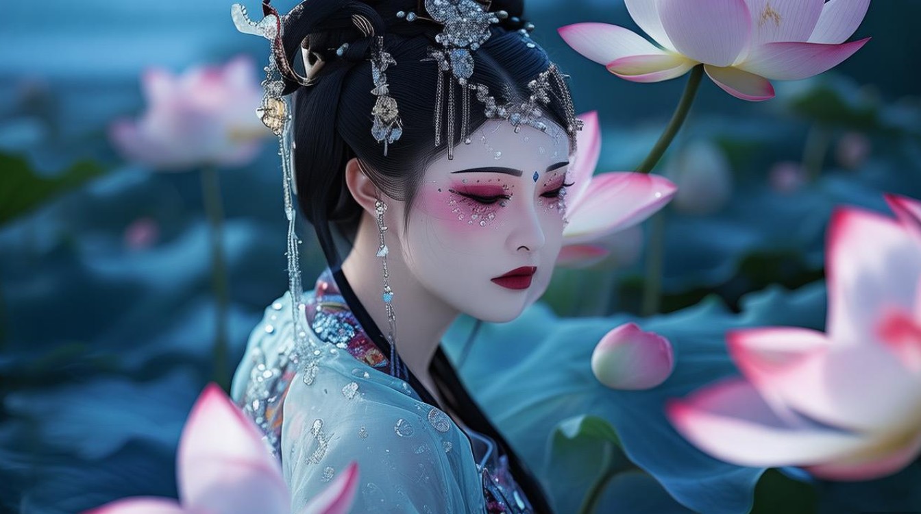 豫剧香魂女荷塘照片