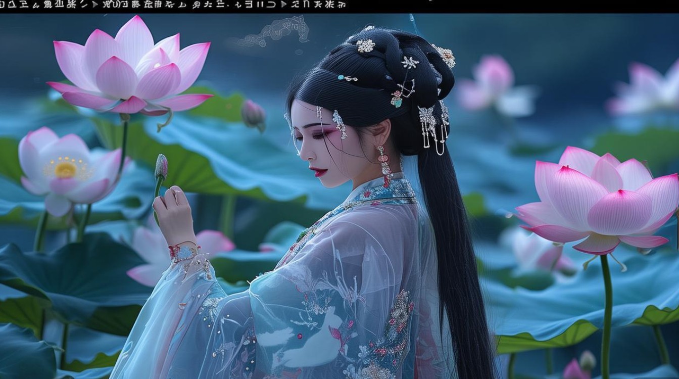 豫剧香魂女荷塘照片