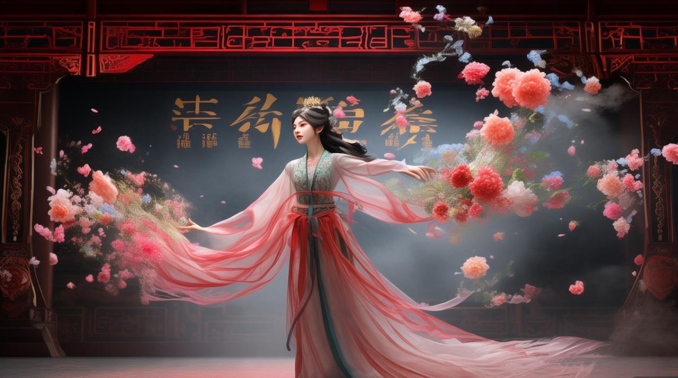 天女散花京剧长绸带