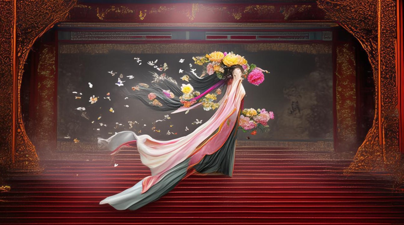 天女散花京剧长绸带