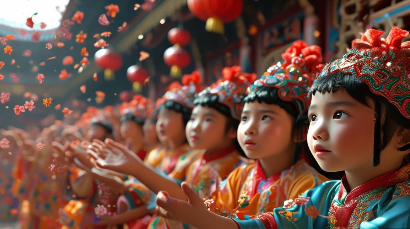 天女散花京剧小孩们