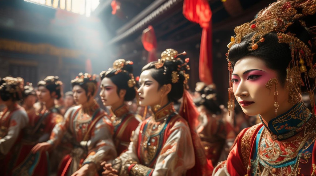 加紧戏曲节前的排练
