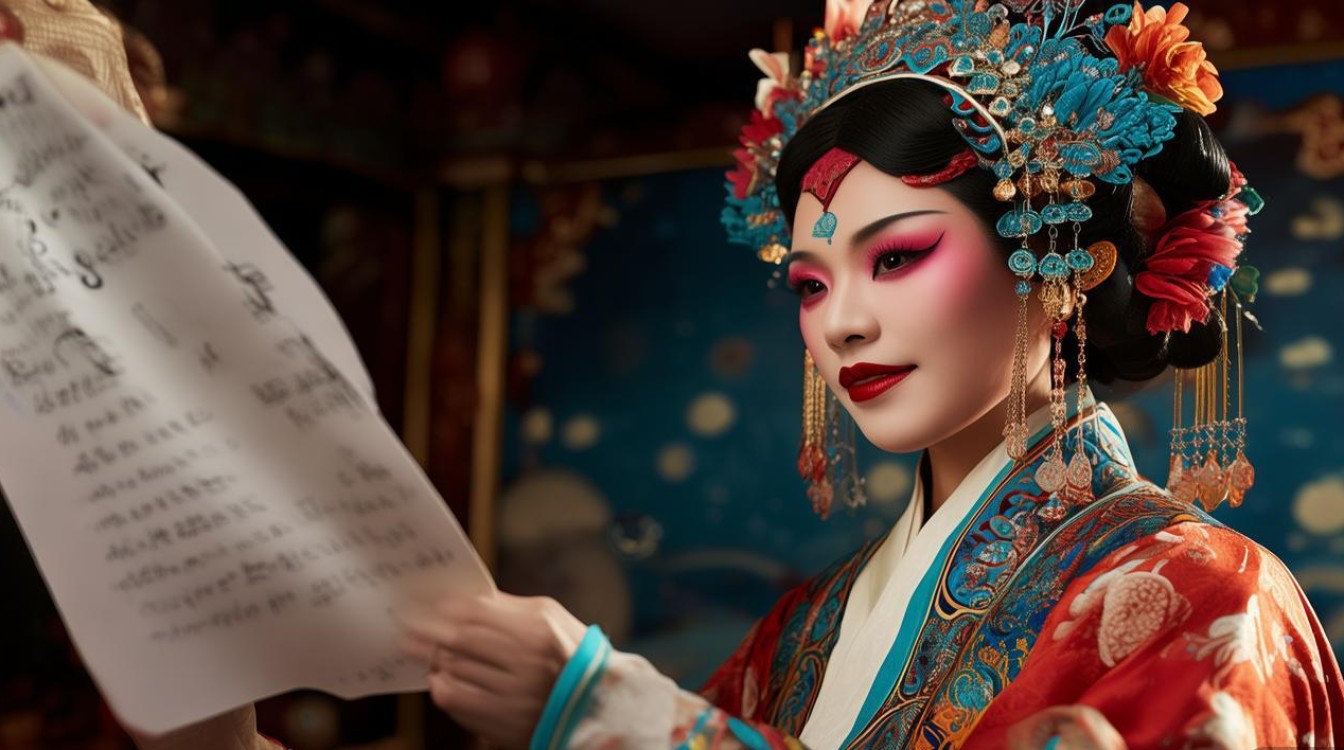 京剧彩楼配梳妆打扮
