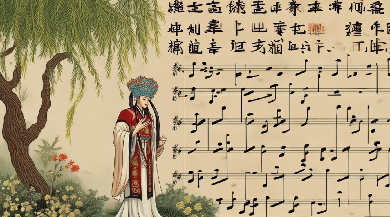 京剧岸柳轻曳简谱