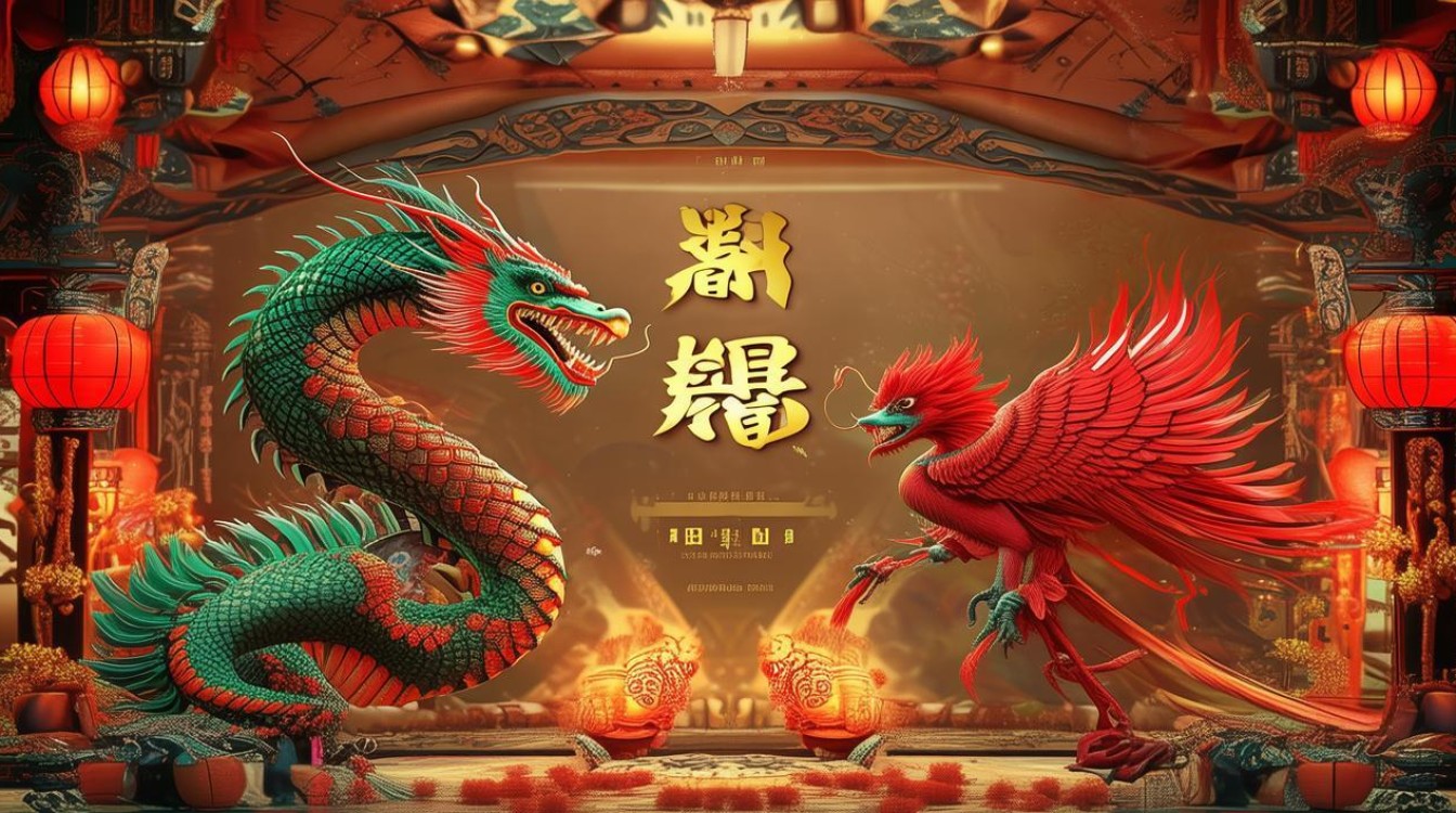 京剧戏剧龙凤对披图片
