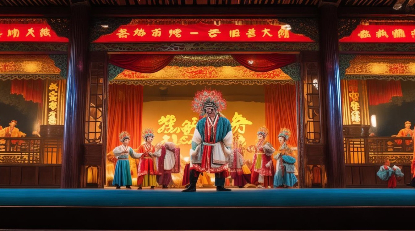 河南豫剧卷席筒场