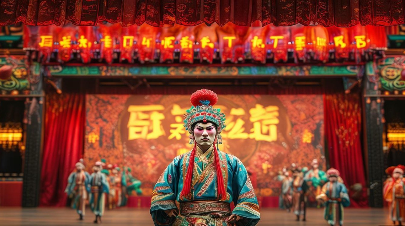 河南豫剧卷席筒场