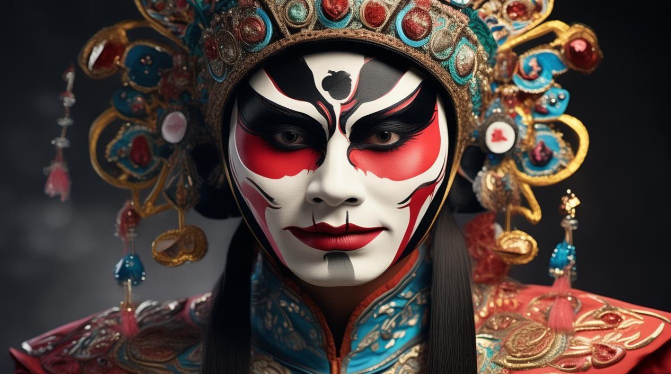京剧人物角色与其妆容