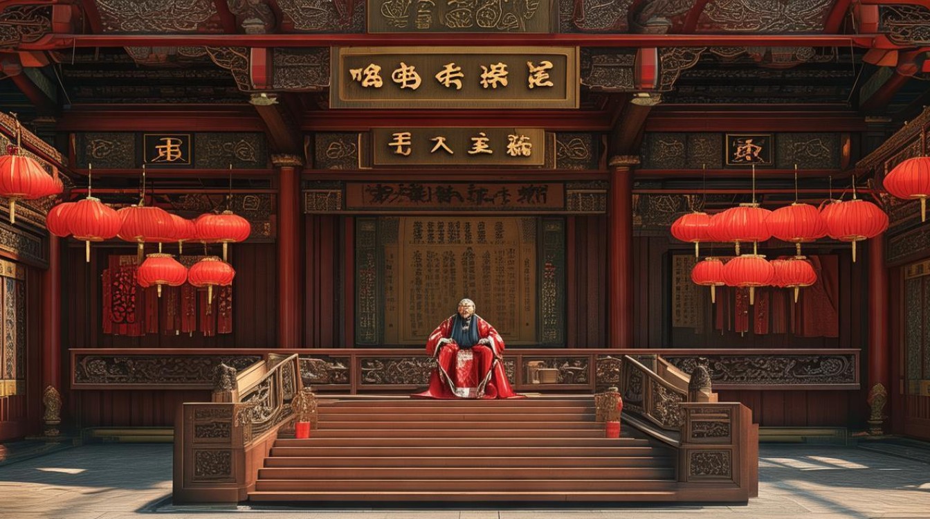 戏曲古装布景公堂景