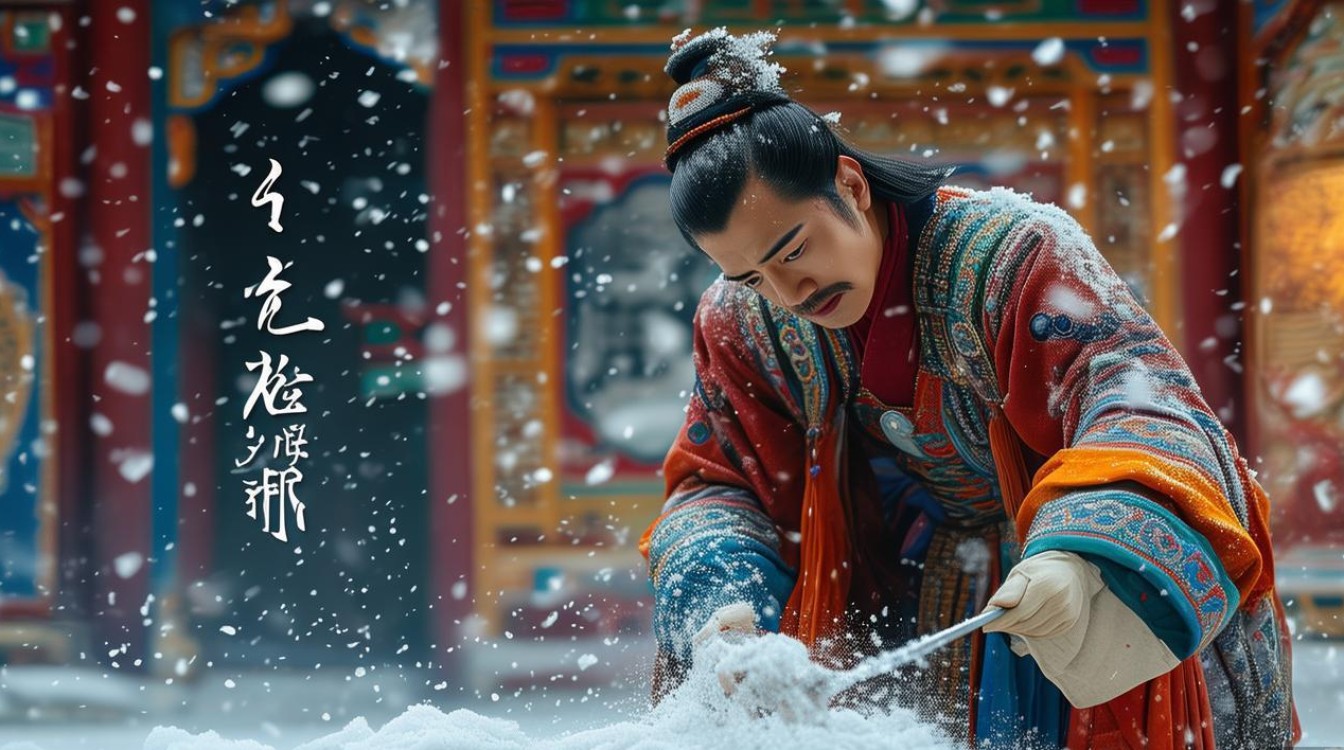 戏曲丁生扫雪主题
