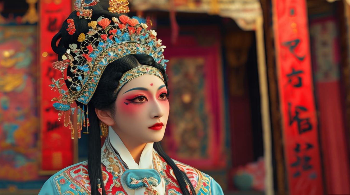 京剧英台抗婚羞答答