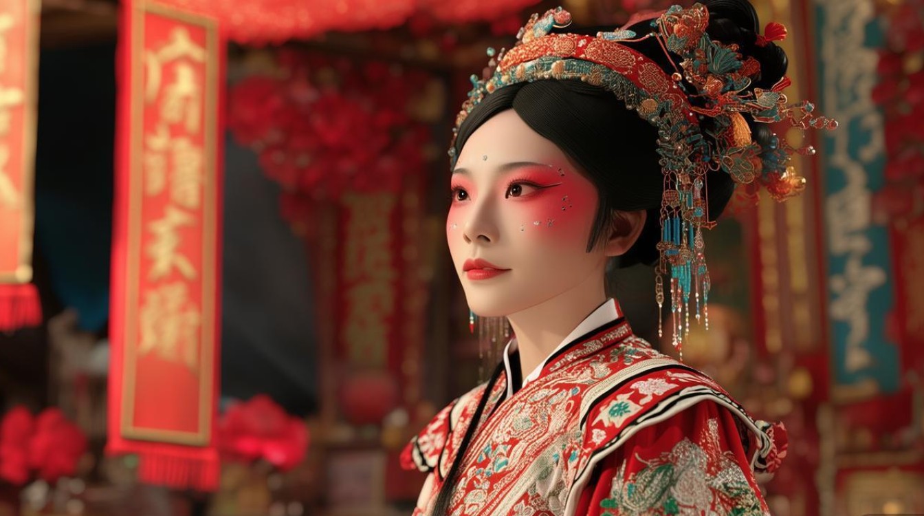 京剧英台抗婚羞答答