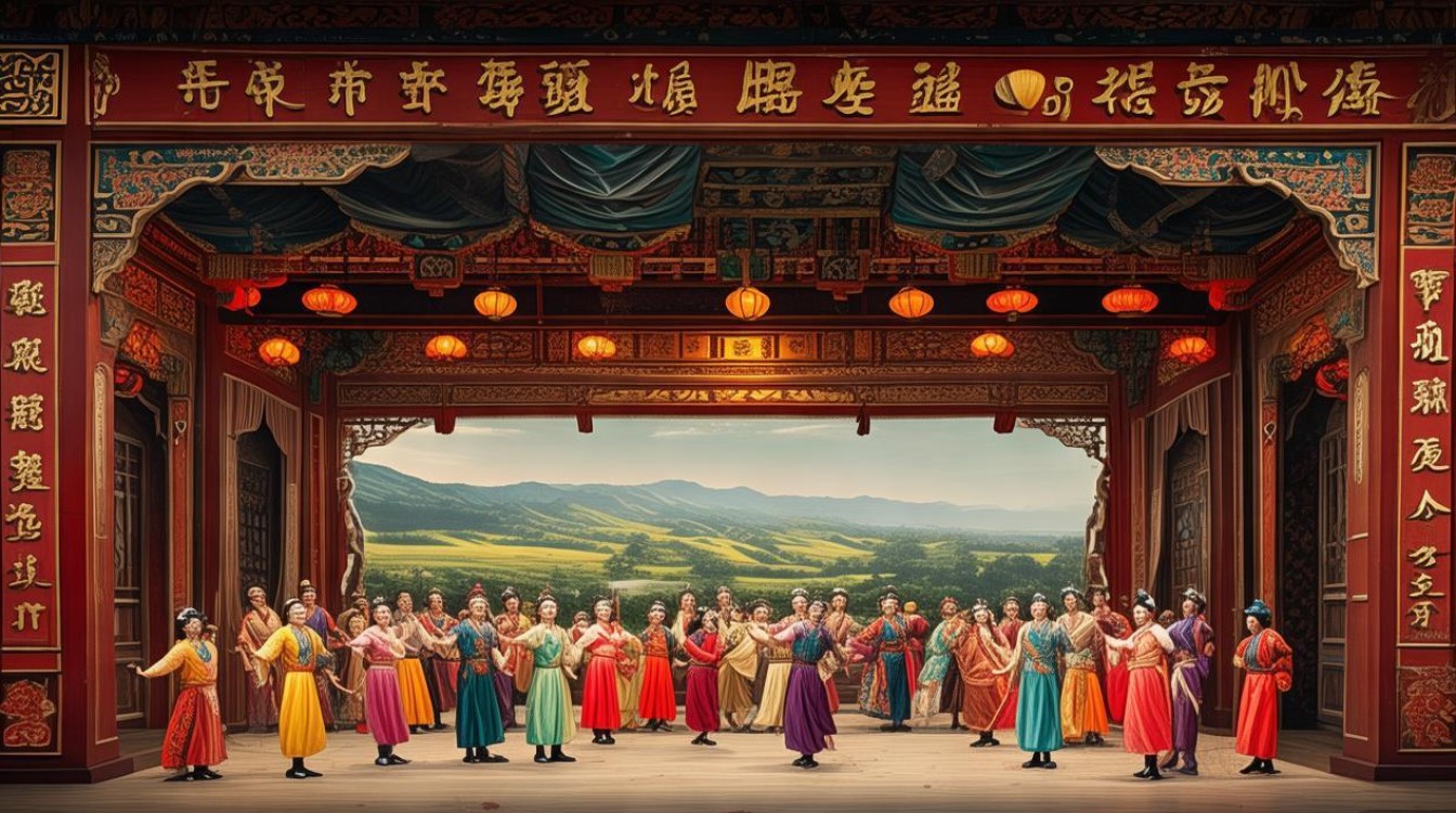 河南农村豫剧小舞台