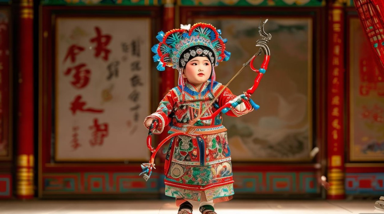 京剧铁弓缘娃娃掉