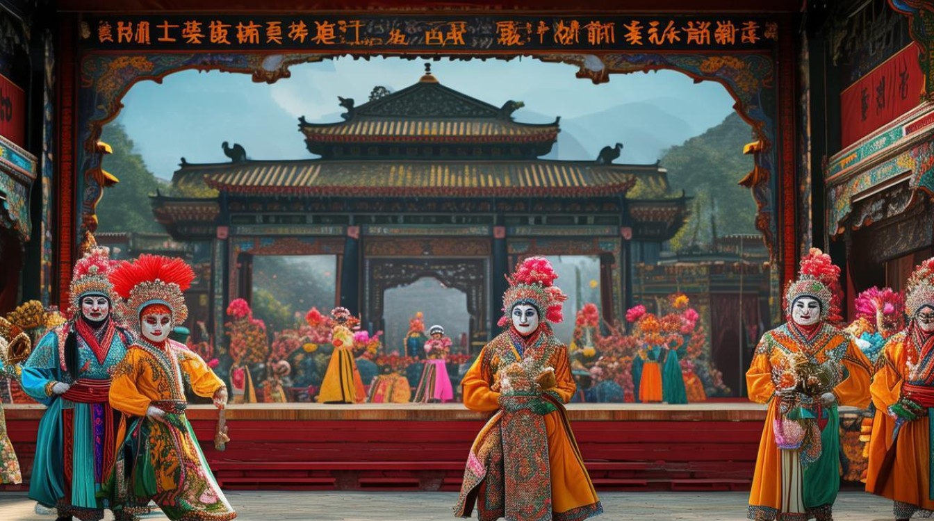山西戏曲花打朝下