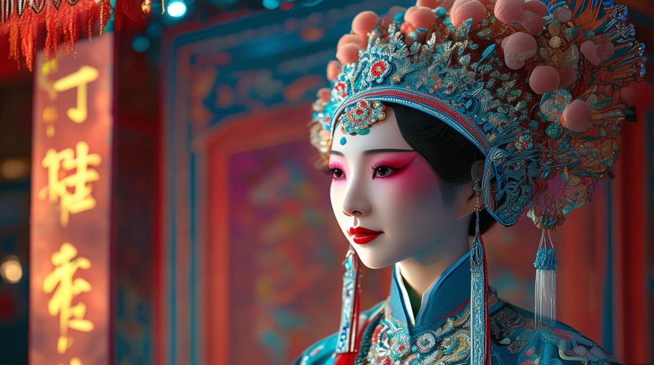豫剧花旦精美的扮相
