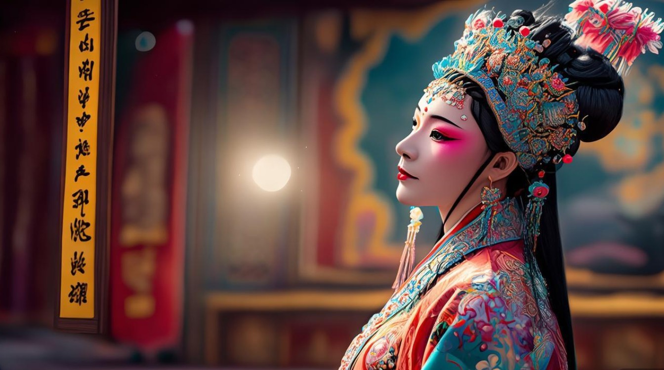 豫剧花旦精美的扮相