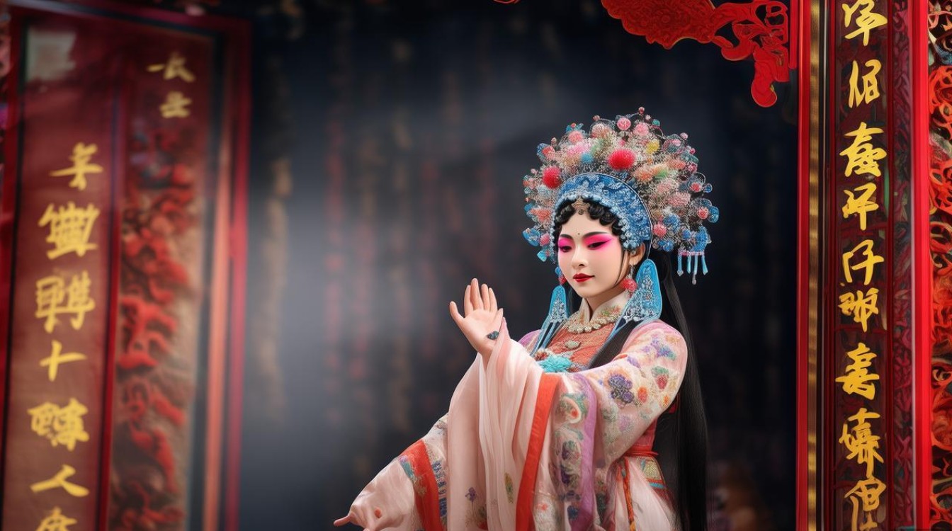 豫剧花旦精美的扮相