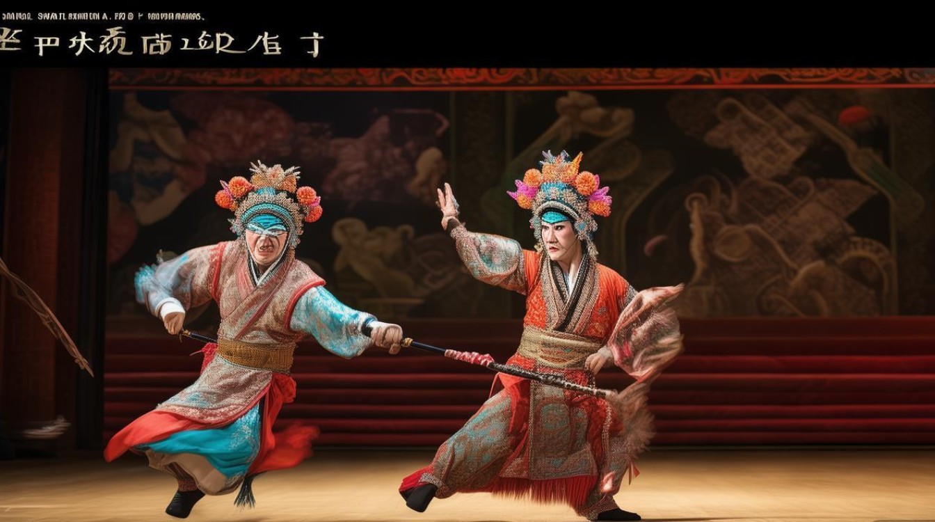 京剧单刀两杆