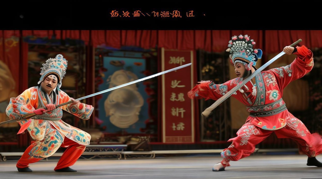 京剧单刀两杆