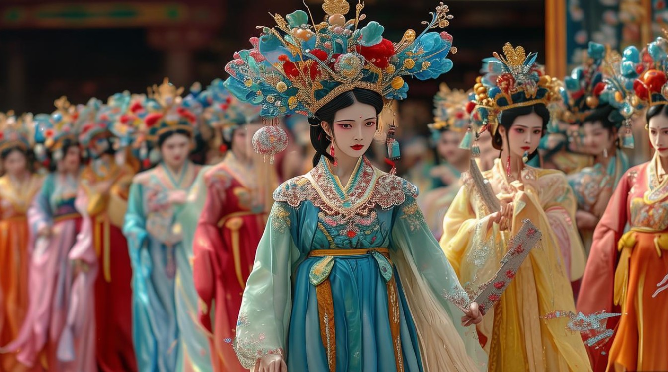 戏曲七仙女披肩