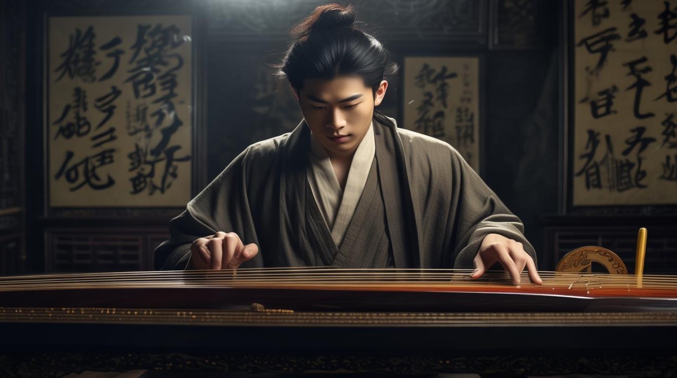 戏曲研究青年琴师演奏