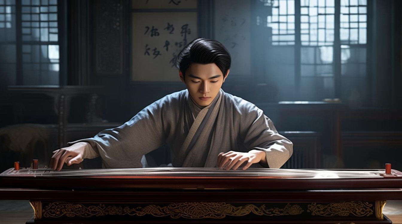 戏曲研究青年琴师演奏