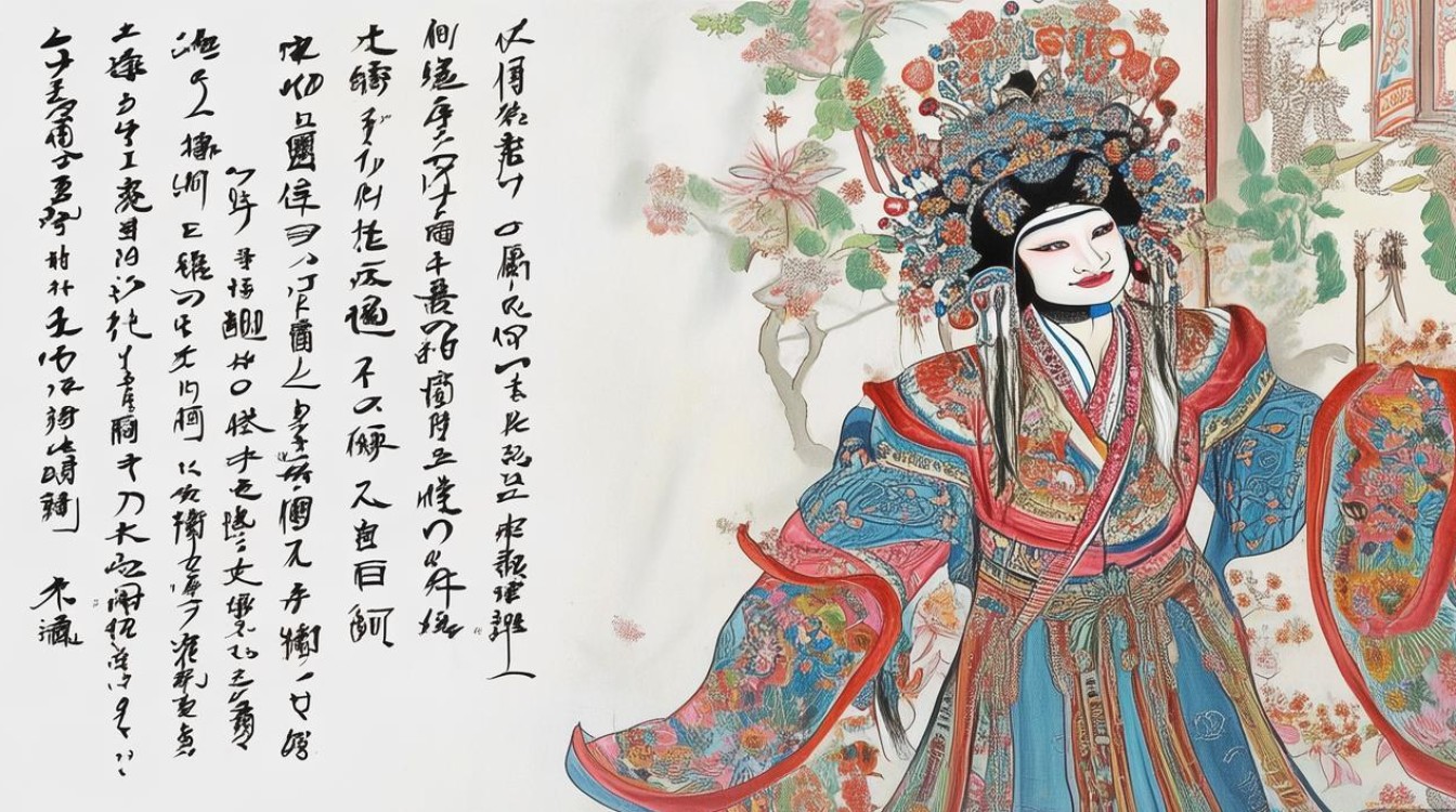 秦腔戏曲人物绘画