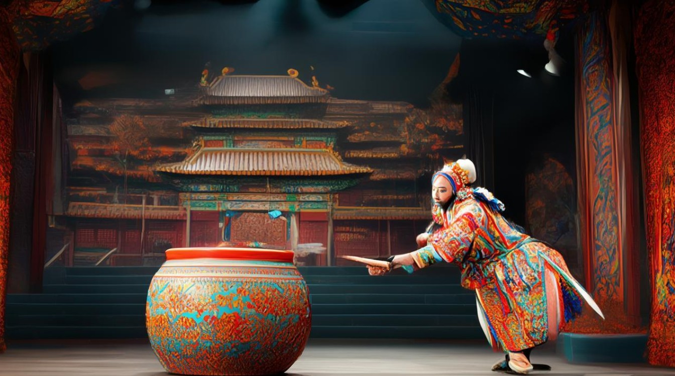 京剧锯大缸踢枪