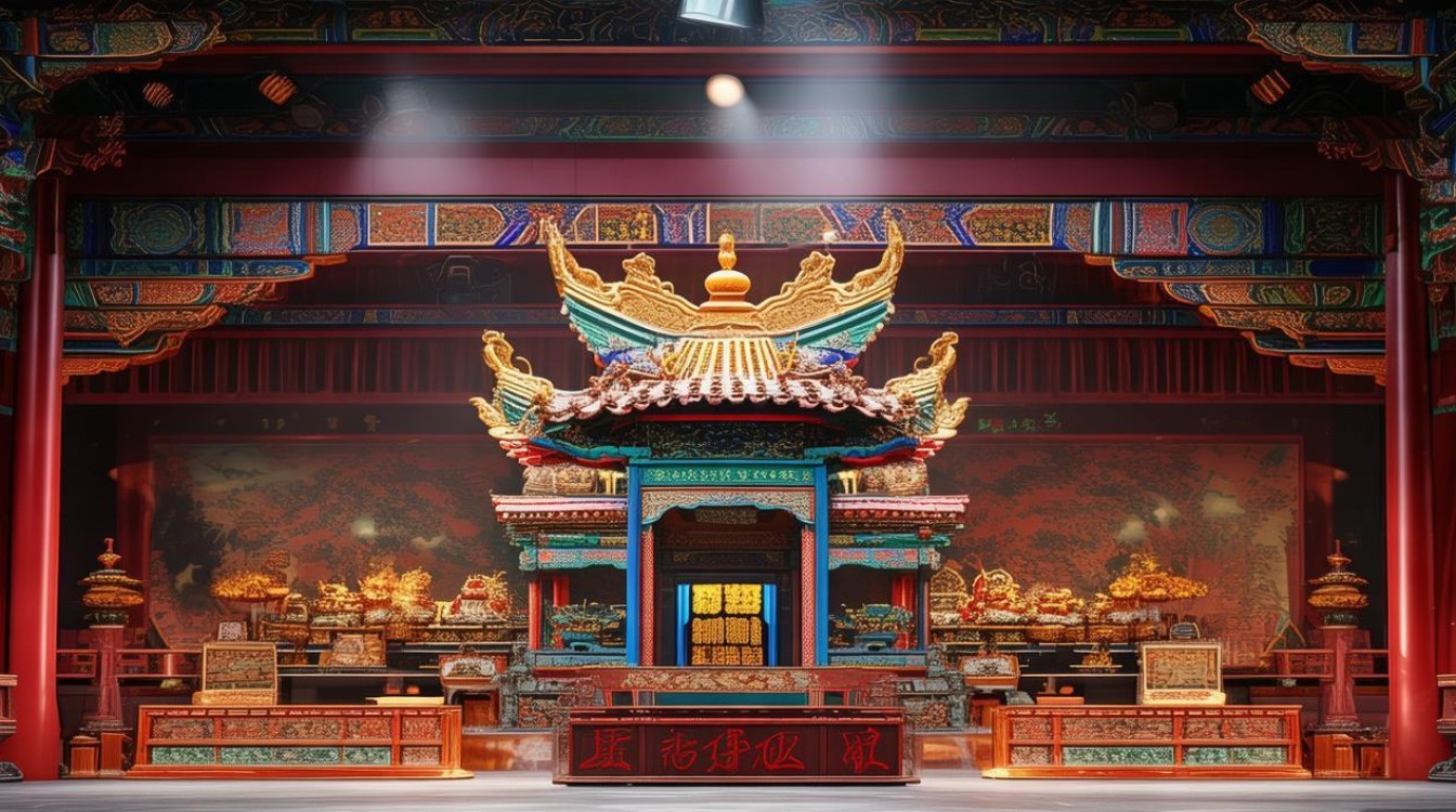 戏曲台口向西 祭台