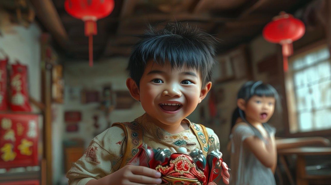 弟弟拿戏曲吓姐姐