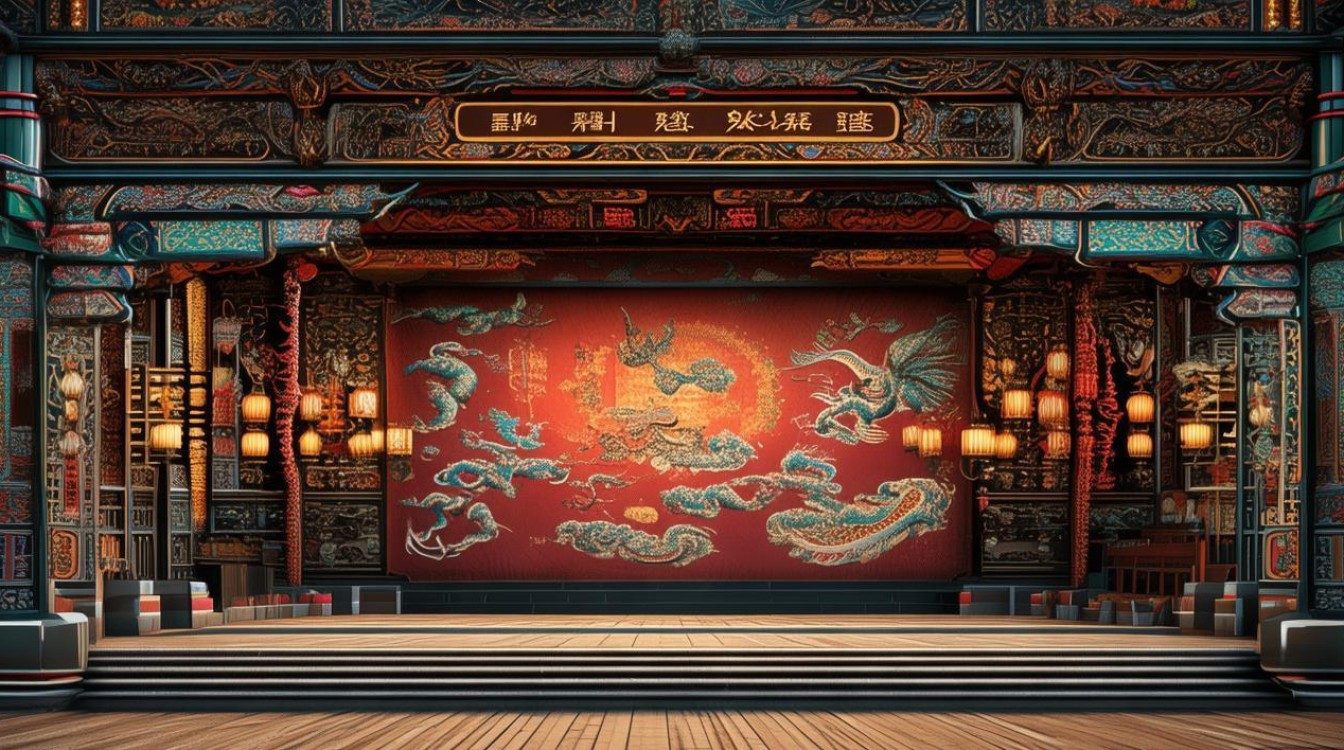 戏曲舞台后幕景