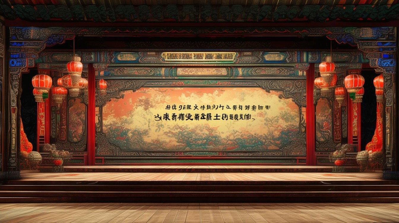 戏曲舞台后幕景