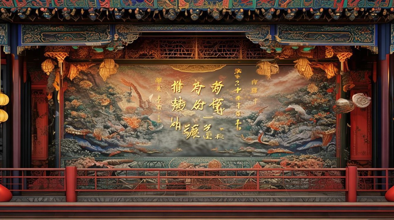 戏曲舞台后幕景